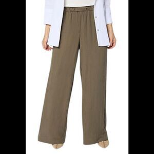WynneCollection Women's Crinkle Twill Trouser Bark - Regular